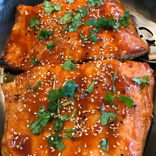 Baked Honey Sriracha Lime Salmon